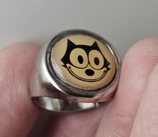 Vintage FELIX THE CAT Adjustable Ring Gumball Vend Bubble Machine Prize 1960’s picture