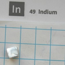 1 gram Indium metal 99.995% pure element 49 sample picture