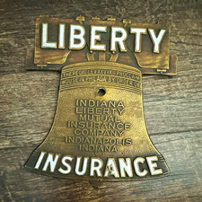 Liberty Mutual Insurance Liberty Bell Metal Plaque Sign Indianapolis Indiana picture