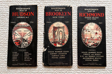 LOT 3 VTG HAGSTROM'S MAPS 1950s Brooklyn Richmond Staten Island & Hudson County picture