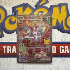 Sylveon Ex 153/128 30th Anniversary Pokemon Card Mint Condition picture