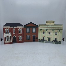 Lot of 3 Marilyn Town Square Wooden Buildings Indiana Landmarks 1992-95 picture