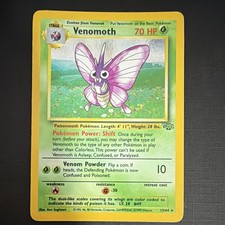 Wizards Pokémon 1999 Jungle Venomoth 13/64 Unlimited LP picture