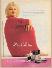 Marilyn Monroe Max Factor Diva Collection 1999 Vintage Print Ad Makeup Portrait picture