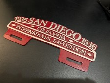 1935 1936 San Diego California International Exposition License Plate Topper picture