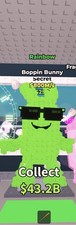 Boppin Bunny Rainbow Secret Game Item Asset $800M/s Collectible picture