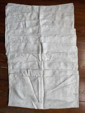 10 Silk Damask Jacquard Table Napkins With Arabesque Pattern, 20” , Vintage picture