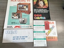 Lot of  Vintage 1978 RCA ColorTrak Television Brochures Inserts Service Stamp picture