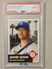 2024 TOPPS LIVING SET #729 SHOHEI OHTANI DODGERS RC GRADED PSA 10 GEM MINT picture