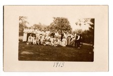 Large Group Family? Gathering Real Photo Postcard RPPC Unposted Dated 1913 picture