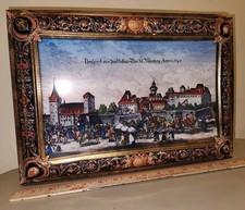 Lebkuchen Schmidt 2020 Nurnberg Germany Large Tin Metal Box Biscuit Hinge Door picture