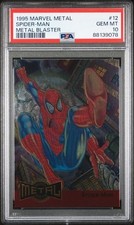 1995 Marvel Metal SPIDER-MAN Metal Blaster #12 PSA 10 Gem Mint Vintage Low Pop picture