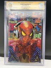 Spiderman Headphones CGC 10 Kyle Willis Signed Collage Compendium Marvel Comics picture