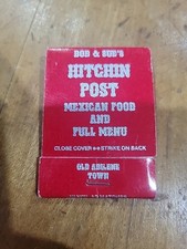 Vintage Bob & Sue's Hitchin Post/Alamo Saloon Matchbook Old Abilene Town Kansas picture