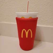 McDonald's LARGE Cold Cup Koozie Sleeve Java Sok  Coca Cola RMHC  picture