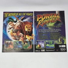 Portal Runner PS2 GameBoy Advance Color 3DO Cat Fights Print Ad/Poster Promo Art picture