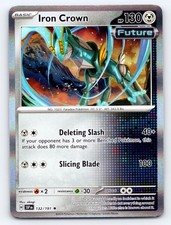 Iron Crown 132/191 Rare Surging Sparks Pokemon Reverse Holo Near Mint picture