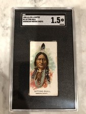 Allen & Ginter Celebrated American Indian Chiefs Tobacco Card Sitting Bull picture