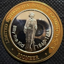 ⭐️PIONEER LAUGHLIN NV CASINO Limited Edition 999% .6 Oz Pure Silver Strke Center picture
