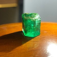 8.85 Carats Natural Rough Vivid Green Emerald Faceted Grade From Swat Pakistan picture