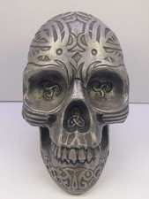 1998 Adams Apple Collection Pewter Skull Resin Celtic Knot Tribal Decor Tattoo  picture