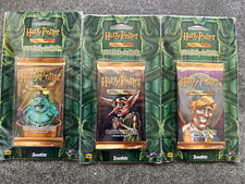Harry Potter TCG Chamber of Secrets 3 Blister Booster Packs Complete Artset WOTC picture