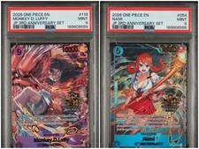 2025 ONE PIECE JAPANESE 3RD ANNIVERSARY SET MONKEY D. LUFFY + NAMI PSA 9 *BUNDLE picture