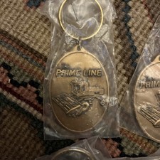 Set Of 6 Prime Line 1985 Limited Edition Brass Key Chains Hesston Packaged picture