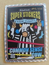VeeFriends Super Stickers Farm Fights Common Sense Cow NSCC 2026 Exclusive /155 picture