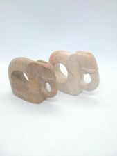 Vintage Handcarved Soapstone Elephant Napkin holders Set Of 2 Originelle... picture