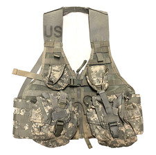 5pc. Fighting Load Carrier Vest w/ 4 MOLLE CANTEEN GRENADE Pouches ACU USGI VGC picture