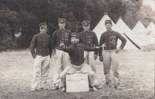 Vintage RPPC - Playful, affectionate French soldiers - ca.1910 -  Gay interest picture