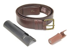 WW2 Japanese Arisaka Type 99 Leather Sling Dust Cover and Muzzle Cover picture