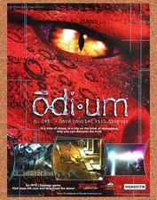 Odium PC Original 1998 Ad Authentic Gorky 17 Horror Conspiracy Video Game Promo picture