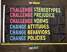 Equality Flag  Biden Harris LGBTQ Rainbow Gay Challenge Sign 3x5' picture