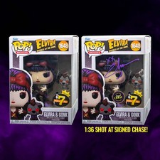 Funko Pop Elvira & Gonk (Moonlight) 1648 *Chance at Signed Chase* 7BAP Exclusive picture