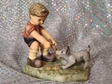 Goeble Studio Hummel BH 229 “Tugging At Your Heartstrings” Boy & Dog Playing picture