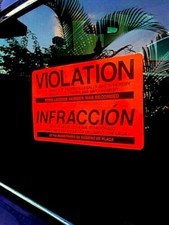 READ (5 + BONUS) NO PARKING WARNING STICKERS BILINGUAL VIOLATION ⭐700+ SOLD⭐ picture