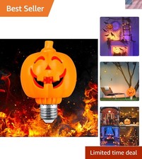 Flickering Flame Orange LED Light Bulb: Perfect for Halloween & Christmas picture