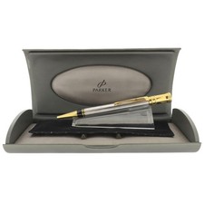 1994 PARKER DUOFOLD STERLING SILVER GODRON BALLPOINT PEN MINT picture