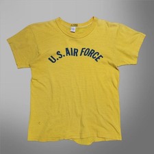 60S Russell Southern U.S. Air Force Military Yellow T-Shirt picture