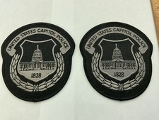 UNITED STATES CAPITAL 1828 POLICE COLLECTORS PATCH SUBDUED SET FULL SIZE NEW picture