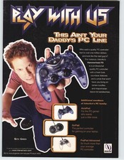 Interact Hammerhead FX PC Video Game Controller Seth Green Art 2000 Vintage Ad picture