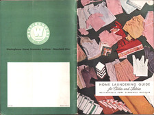 1944 WESTINGHOUSE HOME LAUNDERING GUIDE family laundry booklet HOME ECONOMICS picture