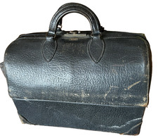 Vtg 1930s-40s Emdee Schell Leather Dentist Doctor Bag Medical 1985521 Tools picture