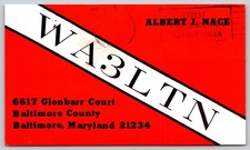1969 WA3LTN Baltimore MD QSL Card Amateur Radio W5MZM New Mexico A421 picture