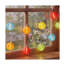 GOOTHY 8.5Ft Multicolor Lantern String Lights Outdoor, Plug in Christmas Deco... picture