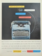 1958 Smith Corona Typewriter Portable Electric Print Ad, World First picture