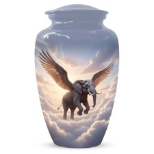 Elephant Angel Cremation Urn for Human Ashes Urns 10 inches Ship by fedex picture