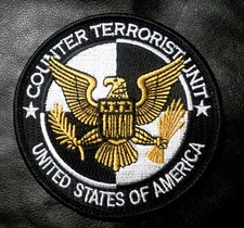 USA COUNTER TERRORISM EMBROIDERED 3.5 INCH HOOK PATCH  picture